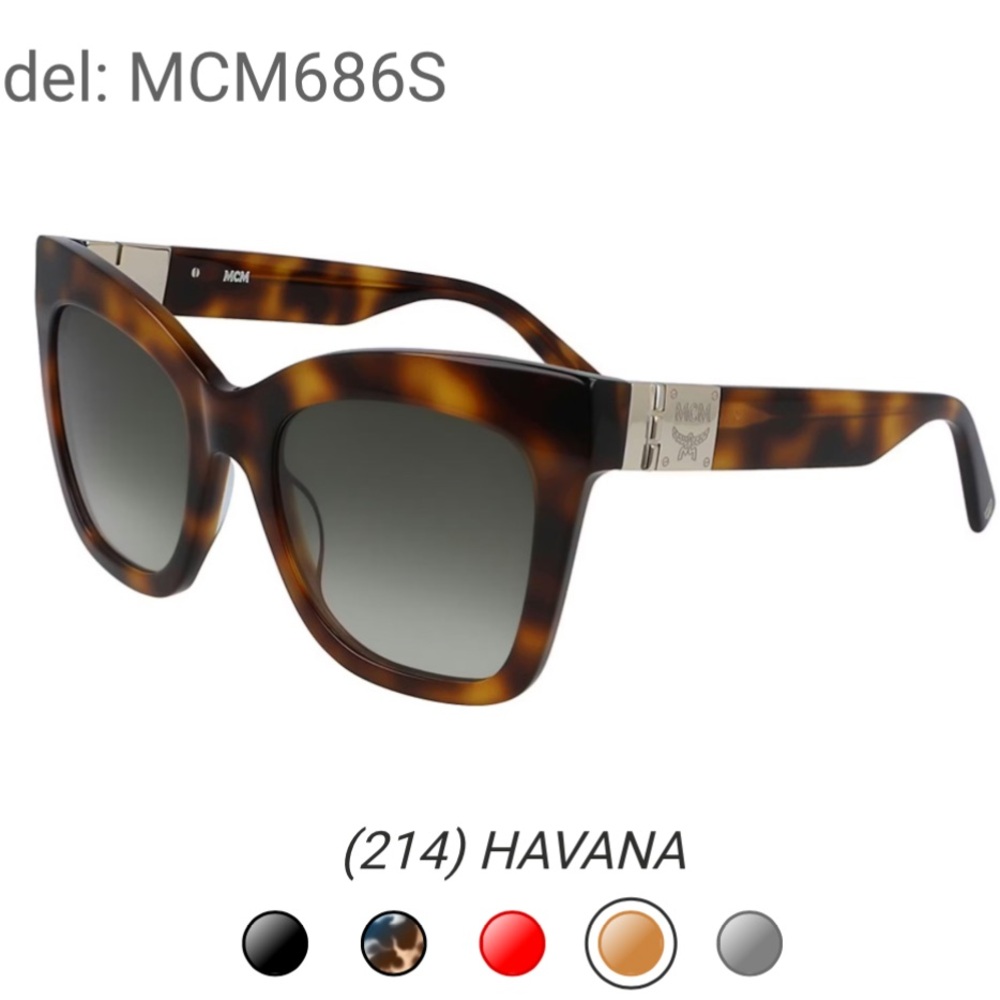 MCM Havana Tortoiseshell Cat-Eye Women's Sunglasses - Brown